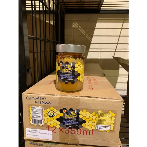 CASE OF BC BUZZ BLUEBERRY HONEY (12 JARS PER CASE)