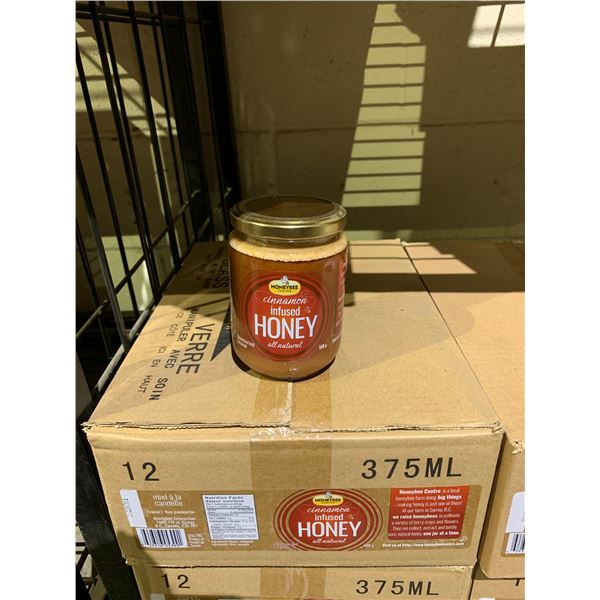 CASE OF HONEYBEE CINNAMON INFUSED HONEY (12 JARS PER CASE)