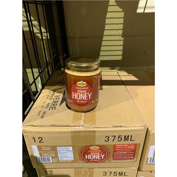 CASE OF HONEYBEE CINNAMON INFUSED HONEY (12 JARS PER CASE)