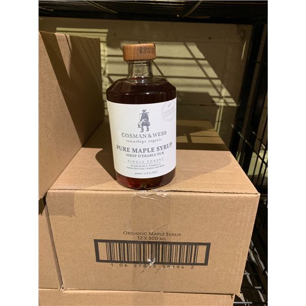 CASE OF COSMAN & WEBB PURE MAPLE SYRUP (12 JARS PER CASE)