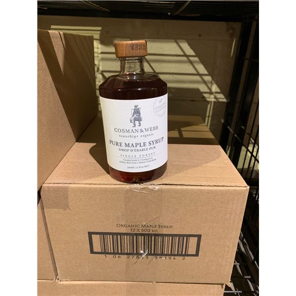 CASE OF COSMAN & WEBB PURE MAPLE SYRUP (12 JARS PER CASE)