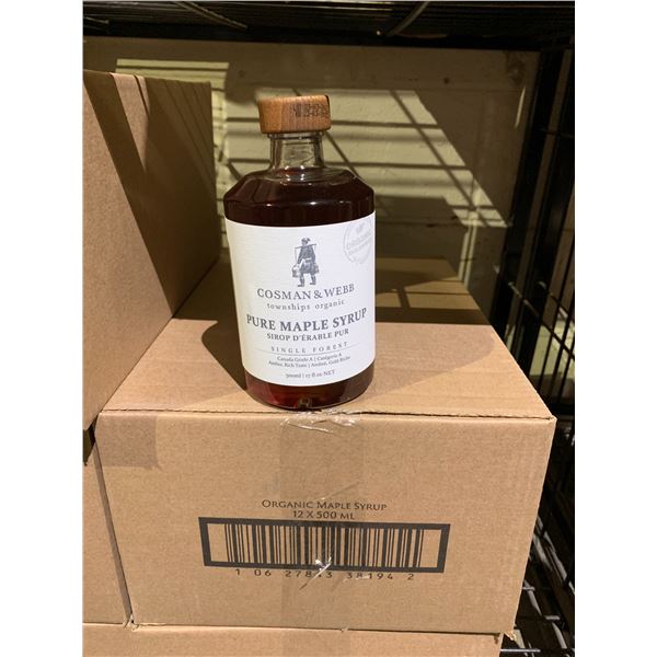 CASE OF COSMAN & WEBB PURE MAPLE SYRUP (12 JARS PER CASE)