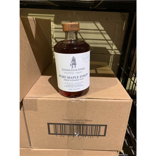 CASE OF COSMAN & WEBB PURE MAPLE SYRUP (12 JARS PER CASE)