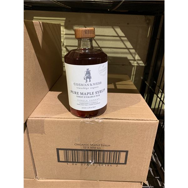 CASE OF COSMAN & WEBB PURE MAPLE SYRUP (12 JARS PER CASE)