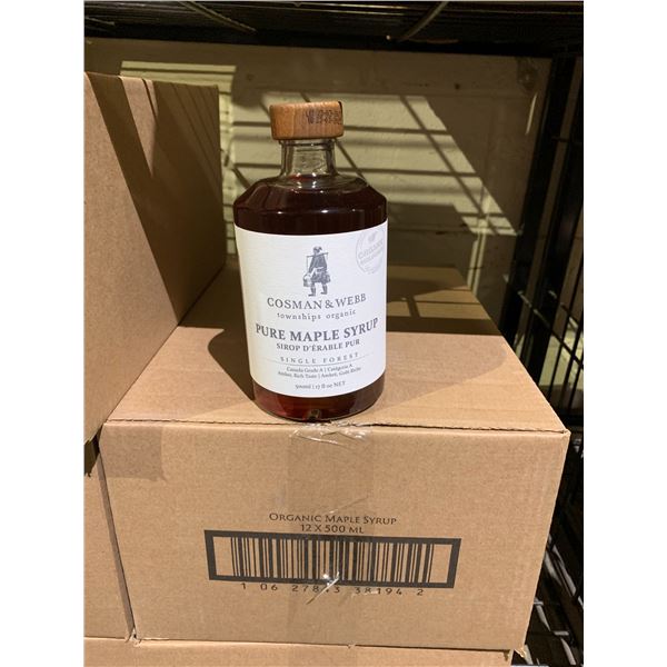 CASE OF COSMAN & WEBB PURE MAPLE SYRUP (12 JARS PER CASE)