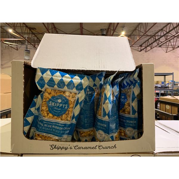 CASE OF SKIPPYS CARAMEL CRUNCH ORIGINAL BLUE RIBBON CRUNCH POPCORN