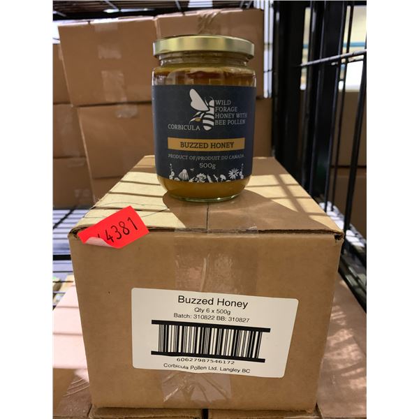 CASE OF COBICULA POLLEN WILD FORAGE BUZZED HONEY (6 JARS PER CASE)