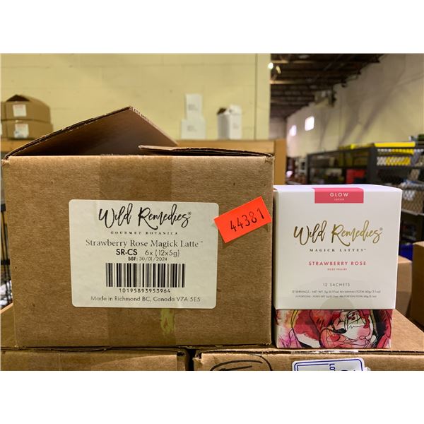 CASE OF WILD REMEDIES MAGIK LATTES STRAWBERRY ROSE MAGIK (6 BOXES PER CASE)