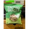 Image 2 : CASE OF SACRED SNACKS SPICY WASBI POPPED LOTUS SEEDS