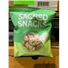 Image 2 : CASE OF SACRED SNACKS SPICY WASBI POPPED LOTUS SEEDS