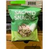 Image 2 : CASE OF SACRED SNACKS SPICY WASBI POPPED LOTUS SEEDS