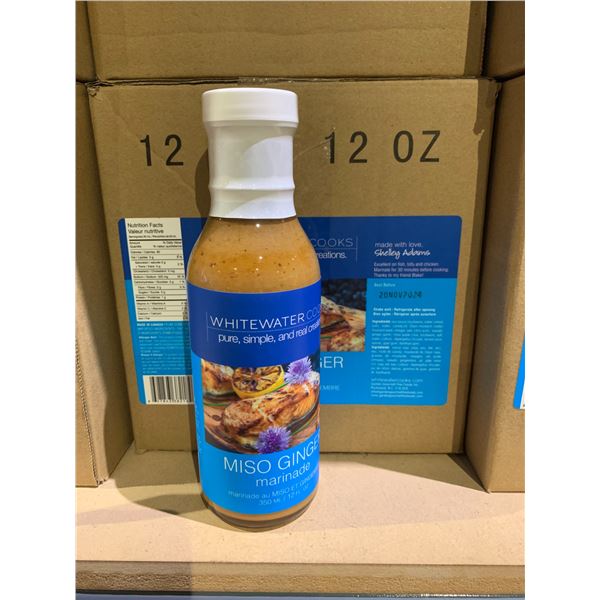 CASE OF WHITE WATER COOKS MISO GINGER MARINADE (12 BOTTLES PER CASE)