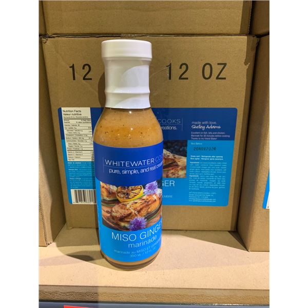 CASE OF WHITE WATER COOKS MISO GINGER MARINADE (12 BOTTLES PER CASE)