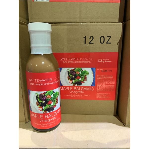 CASE OF WHITE WATER COOKS MAPLE BALSAMIC VINAIGRETTE DRESSING (12 BOTTLES PER CASE)