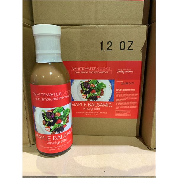 CASE OF WHITE WATER COOKS MAPLE BALSAMIC VINAIGRETTE DRESSING (12 BOTTLES PER CASE)