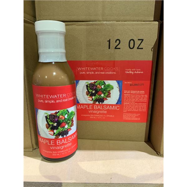 CASE OF WHITE WATER COOKS MAPLE BALSAMIC VINAIGRETTE DRESSING (12 BOTTLES PER CASE)