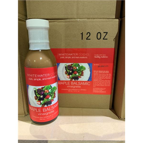 CASE OF WHITE WATER COOKS MAPLE BALSAMIC VINAIGRETTE DRESSING (12 BOTTLES PER CASE)