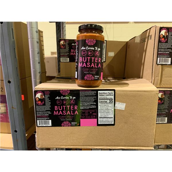 CASE OF ACE CURRIES TO GO BUTTER MASALA CURRY SAUCE (12 JARS PER CASE)