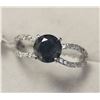 Image 3 : 14K WHITE GOLD BLACK DIAMOND(1.3CT) DIAMOND(0.3CT)  RING (SIZE 7) (WEIGHT 2.1G)