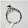 Image 3 : 14K WHITE GOLD BLACK DIAMOND(1.4CT) DIAMOND(0.05CT)  RING (SIZE 7) (WEIGHT 2.44G)