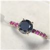 Image 3 : 10K YELLOW GOLD BLACK DIAMOND(1.25CT) RUBY(0.36CT)  RING (SIZE 5.5) (WEIGHT 1.7G)