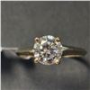 Image 1 : 10K YELLOW GOLD WHITE MOISSANITE(1CT)  RING (SIZE 5.5) (WEIGHT 1.73G)