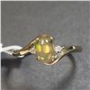 Image 1 : 10K YELLOW GOLD OPAL(1CT) DIAMOND(0.02CT)  RING (SIZE 7) (WEIGHT 1.46G)