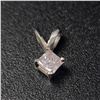 Image 1 : 14K WHITE GOLD DIAMOND (0.25CT, LIGHT PINK)  PENDANT (WEIGHT 0.41G)