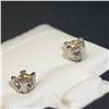 Image 2 : 14K WHITE GOLD DIAMOND (0.22CT)  EARRINGS  (WEIGHT 0.53G)