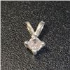 Image 1 : 14K WHITE GOLD DIAMOND (0.15CT, LIGHT PINK)  PENDANT (WEIGHT 0.28G)