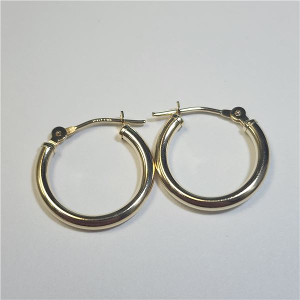 14K YELLOW GOLD 0.67G 0.5"  EARRINGS