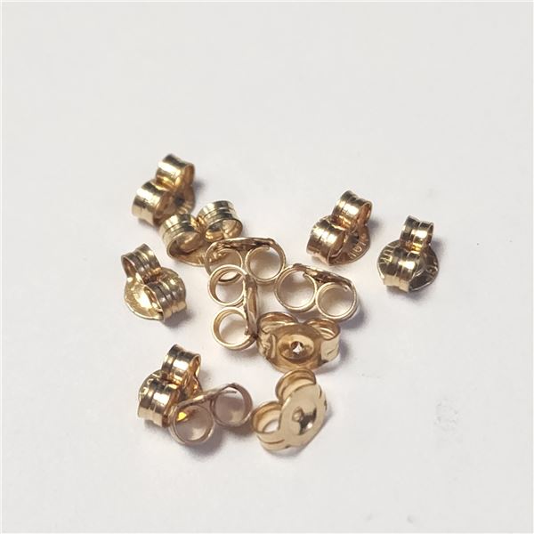 10K YELLOW GOLD 0.72G PACK OF 12  EARRING BACKS