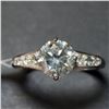 Image 1 : 14K WHITE GOLD DIAMOND (1.53CT) DIAMOND(0.2CT)  RING (SIZE 6.5)