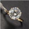 Image 2 : 10K YELLOW GOLD WHITE MOISSANITE (2.42CT)  RING (SIZE 6.25) (WEIGHT 2.29G)