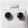 Image 1 : 14K WHITE GOLD BLACK DIAMOND(1.64CT)  EARRINGS (WEIGHT 1.28G)