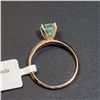 Image 3 : 10K ROSE GOLD NATURAL COLOMBIA EMERALD(0.9CT)  RING (SIZE 6) (WEIGHT 1.65G)