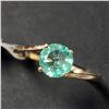 Image 2 : 10K YELLOW GOLD NATURAL COLOMBIA EMERALD(1.2CT)  RING (SIZE 6.5) (WEIGHT 1.53G)