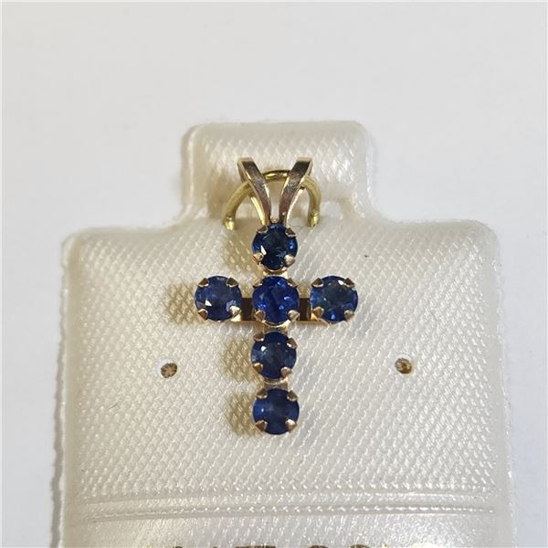 10K YELLOW GOLD SAPPHIRE(0.54CT)  PENDANT