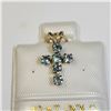 Image 1 : 10K YELLOW GOLD BLUE TOPAZ(0.4CT)  PENDANT