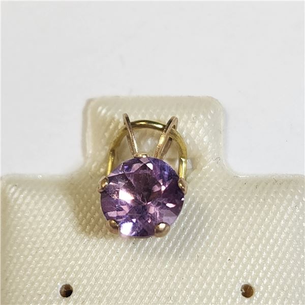 14K YELLOW GOLD AMETHYST(0.78CT)  PENDANT