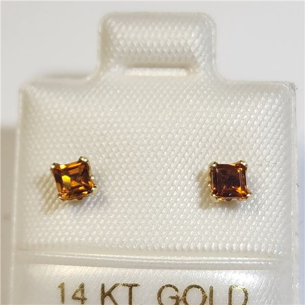 14K YELLOW GOLD CITRINE(0.35CT)  EARRINGS