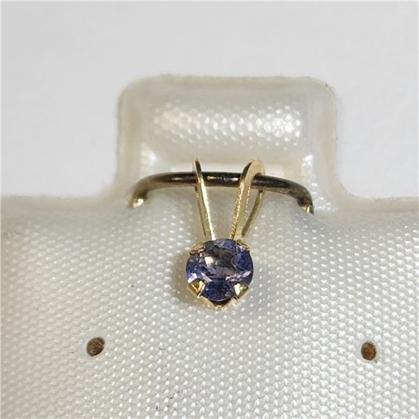 14K YELLOW GOLD LOLITE 3MM(0.1CT)  PENDANT