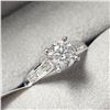 Image 2 : 14K WHITE GOLD DIAMOND (1CT) DIAMOND(0.12CT)  RING (SIZE 6.75) (WEIGHT 3.4G)