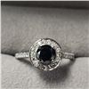 Image 1 : PLATINUM PT950 BLACK DIAMOND(0.8CT) DIAMOND(0.5CT)  RING (SIZE 6.5) (WEIGHT 5.48G)
