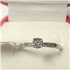 Image 1 : 14K WHITE GOLD DIAMOND(0.25CT)  RING (SIZE 6) (WEIGHT 1.17G)