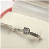 Image 3 : 14K WHITE GOLD DIAMOND(0.25CT)  RING (SIZE 6) (WEIGHT 1.17G)