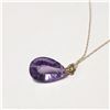 Image 1 : 14K YELLOW GOLD AEMTHYST 18"  NECKLACE