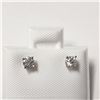 Image 1 : 14K WHITE GOLD DIAMOND(0.24CT)  EARRINGS (WEIGHT 0.43G)