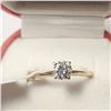 Image 1 : 10K YELLOW GOLD WHITE MOISSANITE (0.5CT)  RING (SIZE 6)