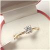 Image 2 : 10K YELLOW GOLD WHITE MOISSANITE (0.5CT)  RING (SIZE 6)